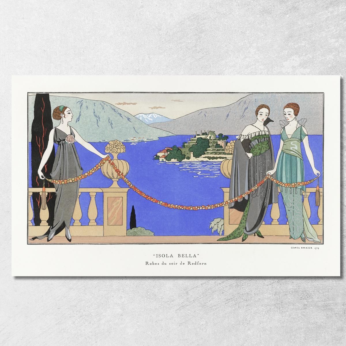 Isola Bella Redfern Evening Dresses George Barbier canvas print