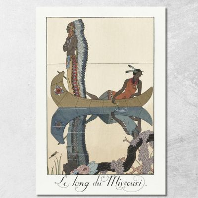 Lungo Il Missouri George Barbier gbb94 quadro stampa su tela