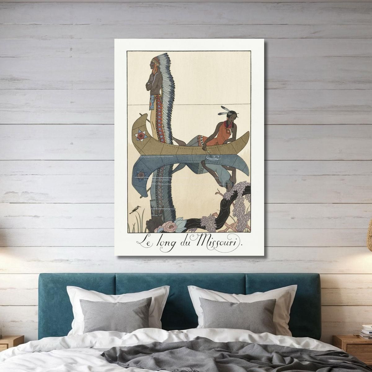 Lungo Il Missouri George Barbier gbb94 quadro stampa su tela