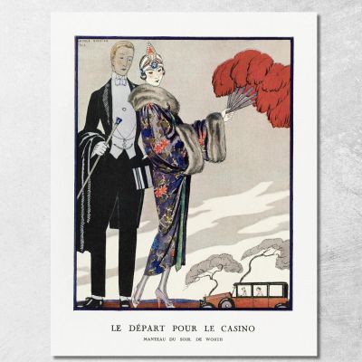 Partenza Per Il Casinò Evening Coat Of Worth George Barbier gbb100 quadro stampa su tela