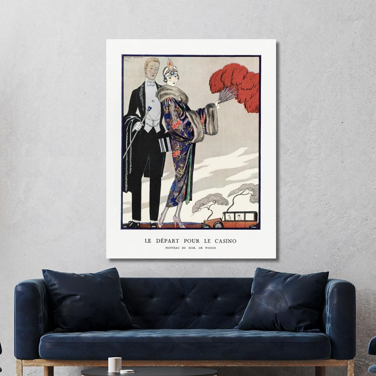 Partenza Per Il Casinò Evening Coat Of Worth George Barbier gbb100 quadro stampa su tela