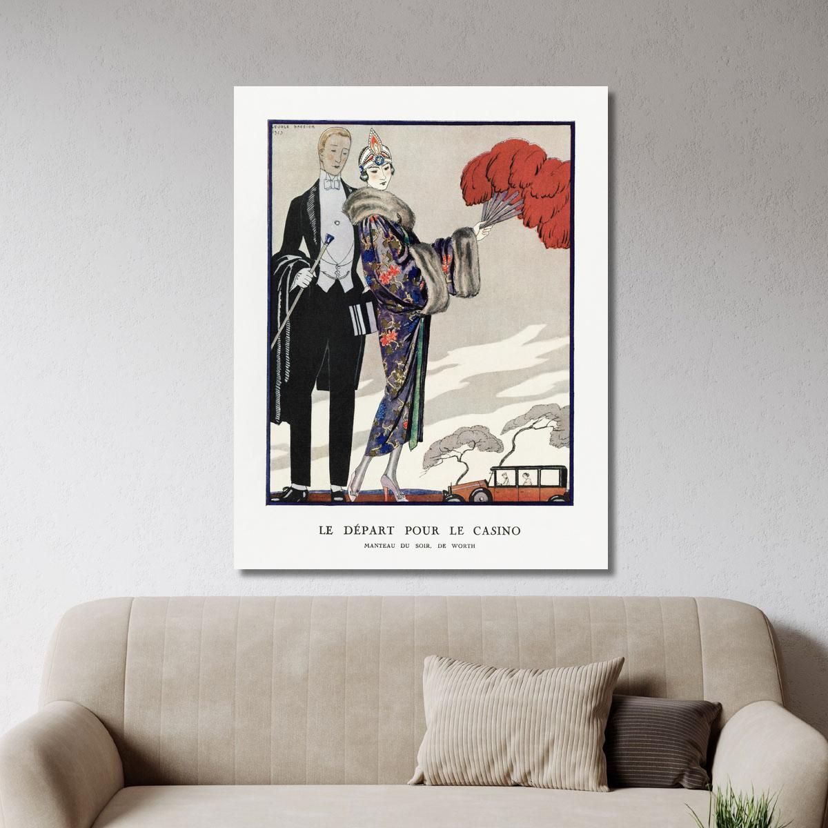 Partenza Per Il Casinò Evening Coat Of Worth George Barbier gbb100 quadro stampa su tela