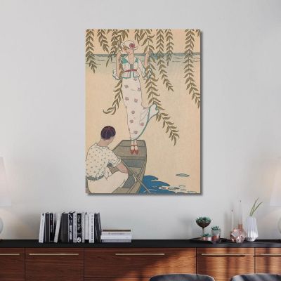Midi Sur L'Eau George Barbier, gbb137 tableau impression sur toile