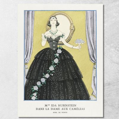 La Signora Ida Rubinstein In La Signora Delle Camelie George Barbier gbb138 quadro stampa su tela