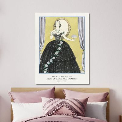 Mme Ida Rubinstein Dans La Dame Aux Camelias George Barbier, gbb138 tableau impression sur toile