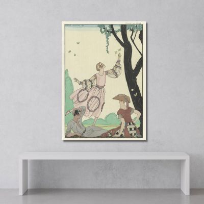 Papillons France Xxe Siècle George Barbier, gbb141 tableau impression sur toile