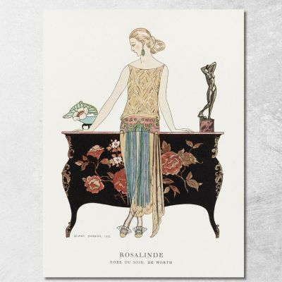 Abito Da Sera Rosalinda George Barbier gbb149 quadro stampa su tela