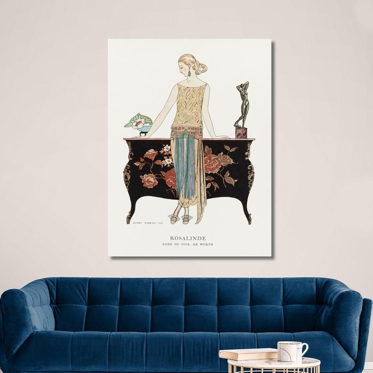 Rosalinde Evening Dress George Barbier canvas print Rosalinde Evening Dress George Barbier canvas print