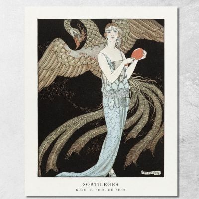 Sortilèges Abito Da Sera De Beer George Barbier gbb154 quadro stampa su tela