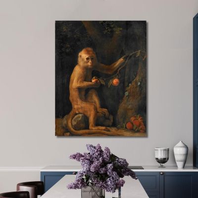 Un Mono George Stubbs, gst3 cuadro en lienzo