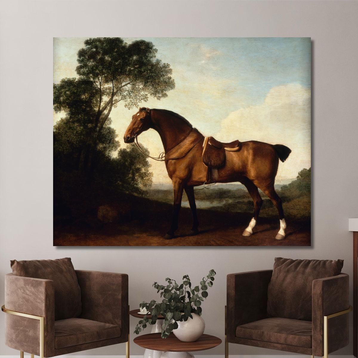 Un Cacciatore Della Baia Sellato George Stubbs gst5 quadro stampa su tela