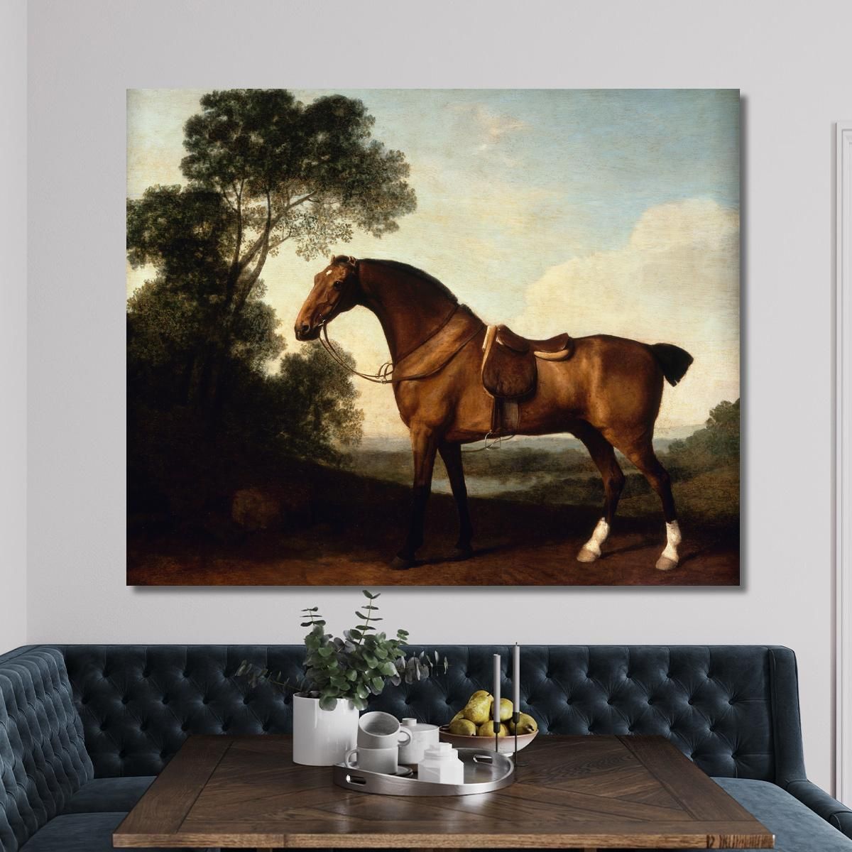 Un Cacciatore Della Baia Sellato George Stubbs gst5 quadro stampa su tela