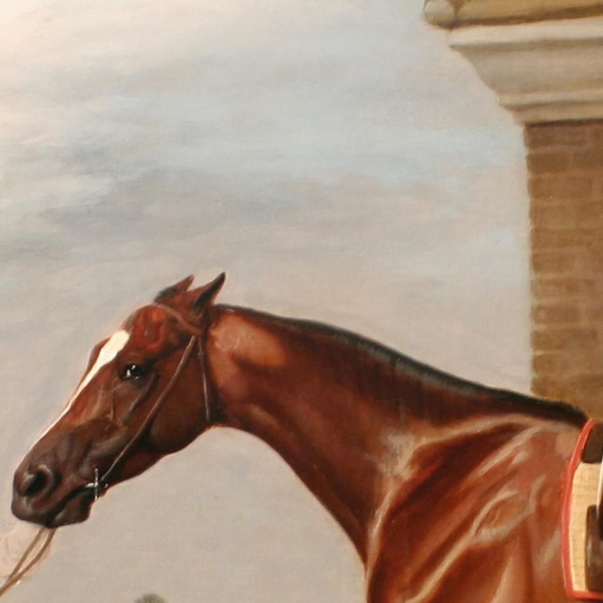 Firetail Con Il Suo Allenatore Presso La Rubbing-Down House A Newmarket Heath George Stubbs gst14 quadro stampa su tela