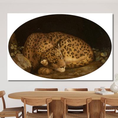 Sleeping Leopard George Stubbs, gst37 canvas print