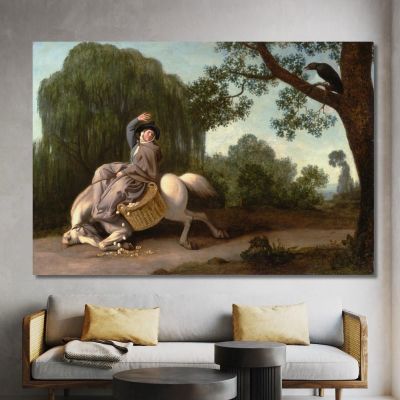 La Moglie Del Contadino E Il Corvo George Stubbs gst40 quadro stampa su tela