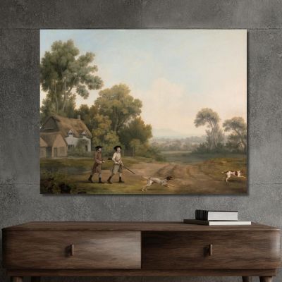 Due Gentiluomini Che Vanno A Sparare George Stubbs gst49 quadro stampa su tela