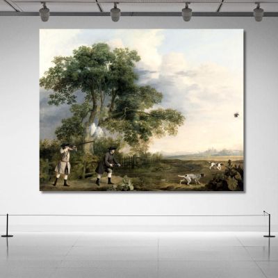 Due Signori Che Sparano George Stubbs gst50 quadro stampa su tela