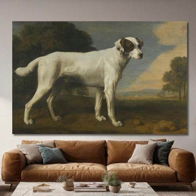 Il Cane Bianco Del Visconte Gormanston George Stubbs gst52 quadro stampa su tela