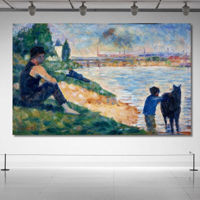 Eine Studie Für Ein Bad Georges Seurat, gsr3 drucken auf leinwand