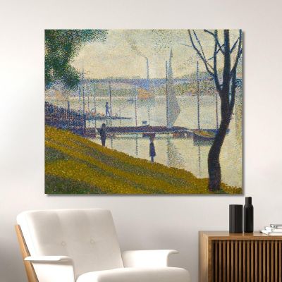 Ponte A Courbevoie Georges Seurat, gsr11 quadro stampa su tela