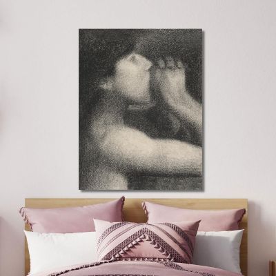 Echo Bathers At Asnières Georges Seurat, gsr20 canvas print