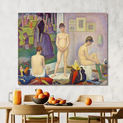 Pose Di Modelli Georges Seurat, gsr21 quadro stampa su tela