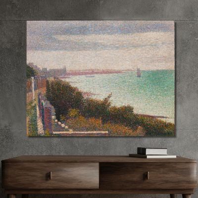 Grandcamp Abend Georges Seurat, gsr28 drucken auf leinwand