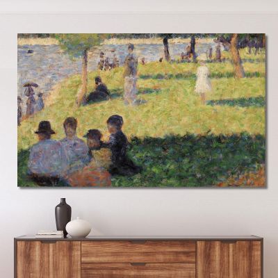 Group Of Figures Study For Un Dimanche À La Grande Jatte Georges Seurat, gsr30 tableau impression sur toile
