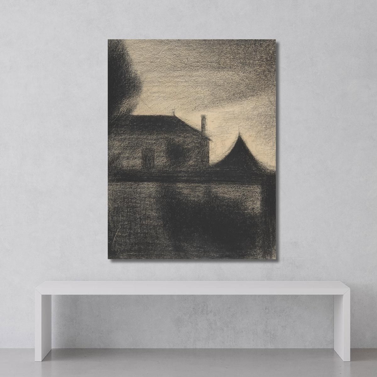 Casa Al Crepuscolo La Cité Georges Seurat gsr36 quadro stampa su tela