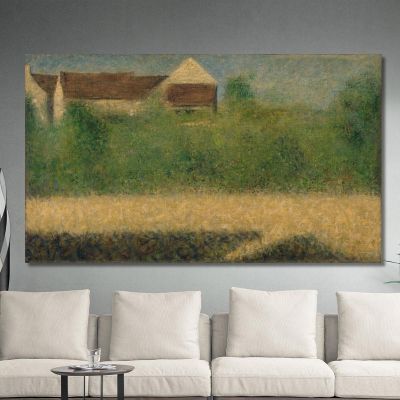 Häuser Und Garten Georges Seurat, gsr37 drucken auf leinwand