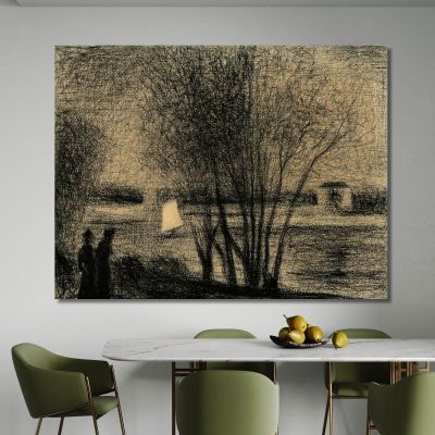 The White Sail Georges Seurat, gsr39 canvas print