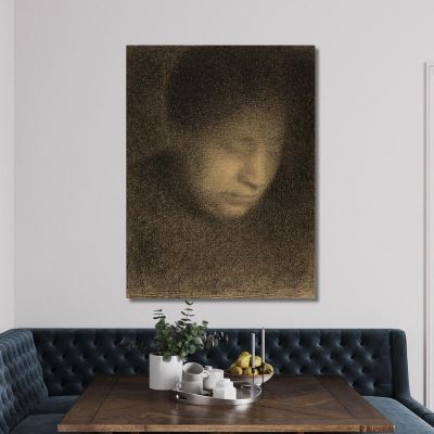 Madame Seurat La Madre Dell'Artista Georges Seurat gsr44 quadro stampa su tela Madame Seurat La Madre Dell'Artista Georges Seurat gsr44 quadro stampa su tela