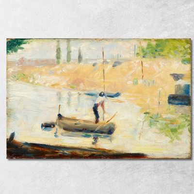Uomo In Barca Georges Seurat gsr45 quadro stampa su tela