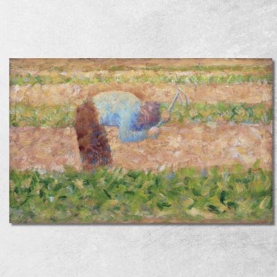 L'Uomo Con La Zappa Georges Seurat gsr47 quadro stampa su tela