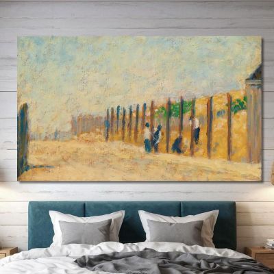 Arbeiter Rammen Pfähle Georges Seurat, gsr50 drucken auf leinwand