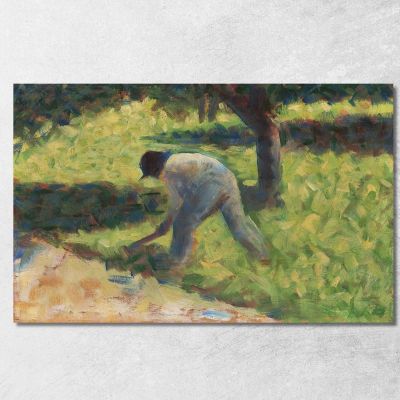 Contadino Con Una Zappa Georges Seurat gsr52 quadro stampa su tela