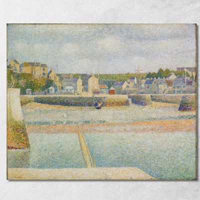 Port-En-Bessin La Bassa Marea Del Porto Esterno Georges Seurat gsr54 quadro stampa su tela