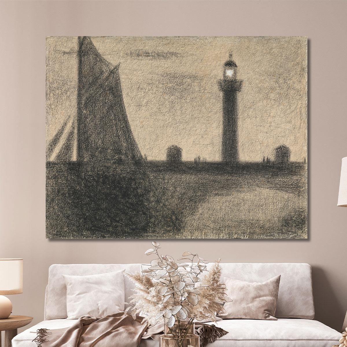 Il Faro Di Honfleur 2 Georges Seurat gsr74 quadro stampa su tela