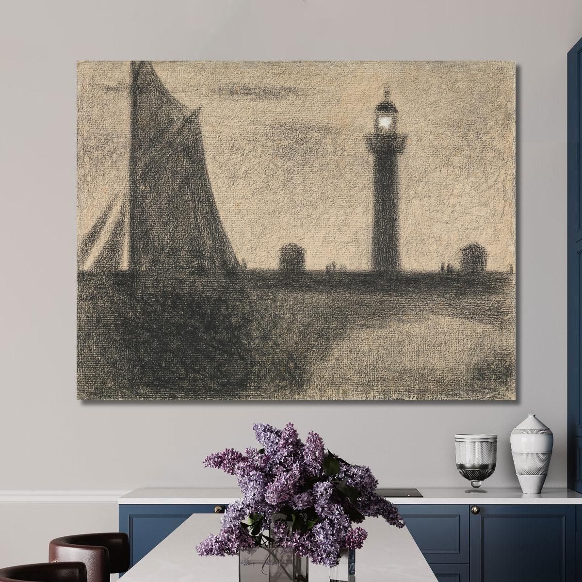 Il Faro Di Honfleur 2 Georges Seurat gsr74 quadro stampa su tela