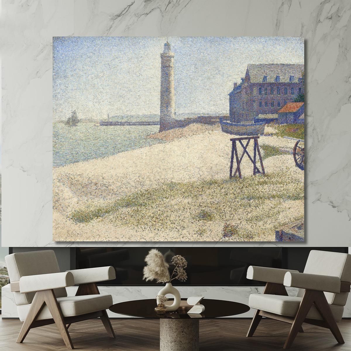 Il Faro Di Honfleur Georges Seurat gsr75 quadro stampa su tela