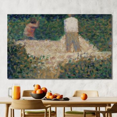 Two Stonebreakers Georges Seurat, gsr87 canvas print