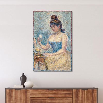 Jeune Femme Se Poudrant Georges Seurat, gsr92 tableau impression sur toile