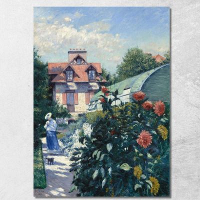 Giardino Delle Dalie Al Petit Gennevilliers Gustave Caillebotte gcl5 quadro stampa su tela