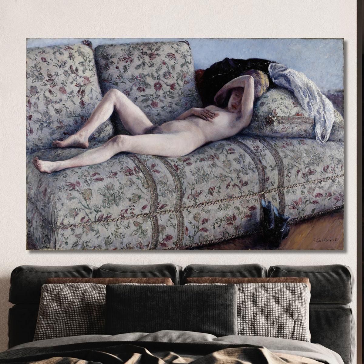 Nudo Su Un Divano Gustave Caillebotte gcl20 quadro stampa su tela