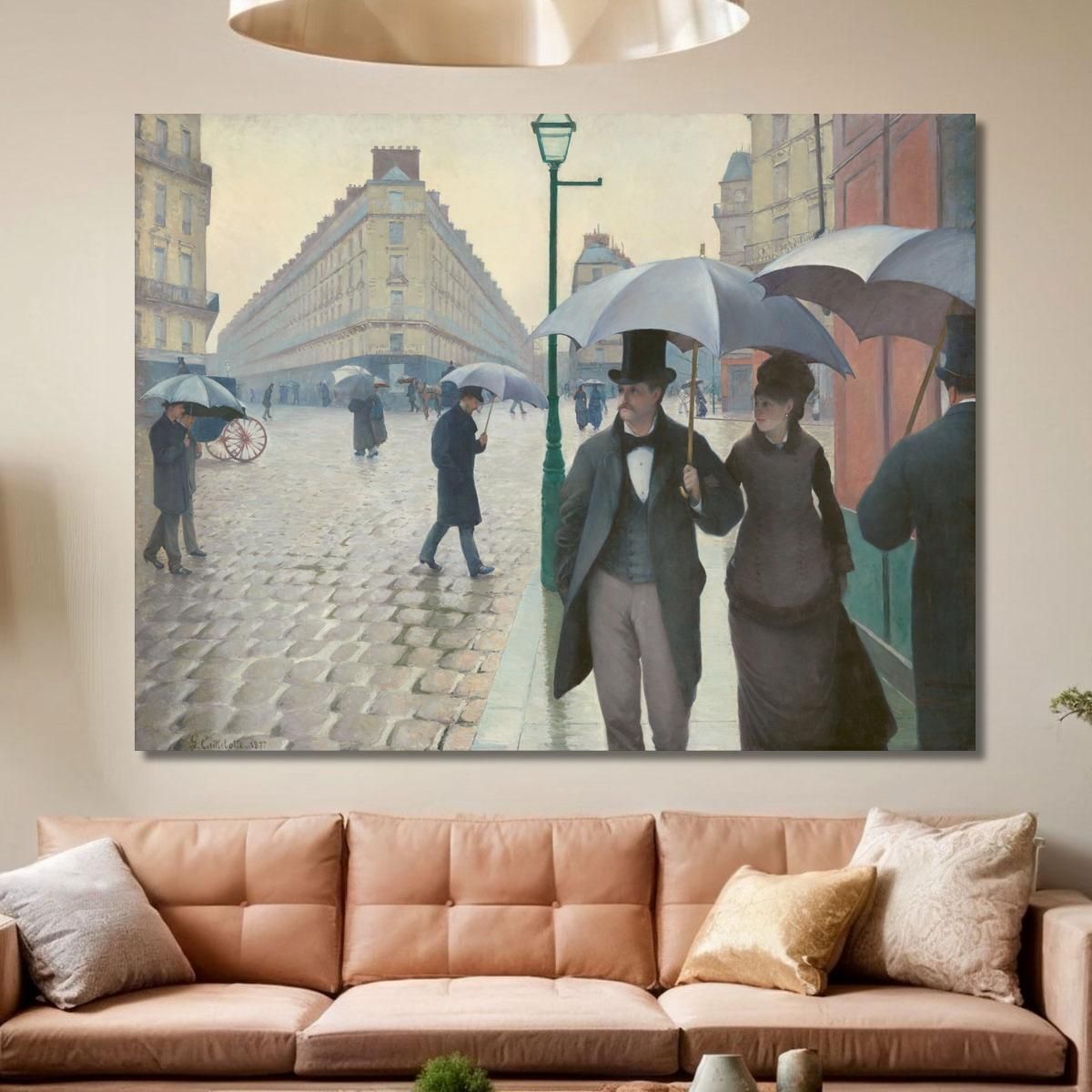 Parigi Street Giorno Di Pioggia Gustave Caillebotte gcl21 quadro stampa su tela