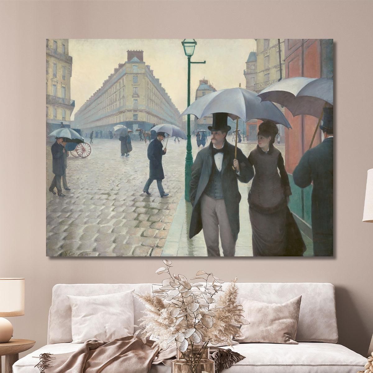 Parigi Street Giorno Di Pioggia Gustave Caillebotte gcl21 quadro stampa su tela