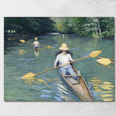 Skiff Gustave Caillebotte gcl27 quadro stampa su tela