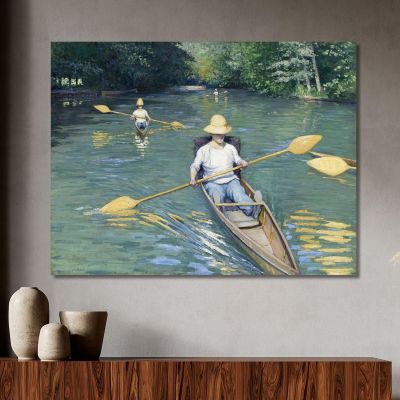 Skiff Gustave Caillebotte gcl27 quadro stampa su tela