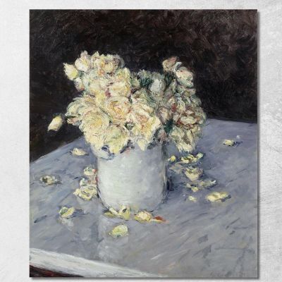 Rose Gialle In Un Vaso Gustave Caillebotte gcl36 quadro stampa su tela