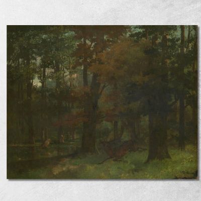 Nella Foresta Gustave Courbet cg1 quadro stampa su tela